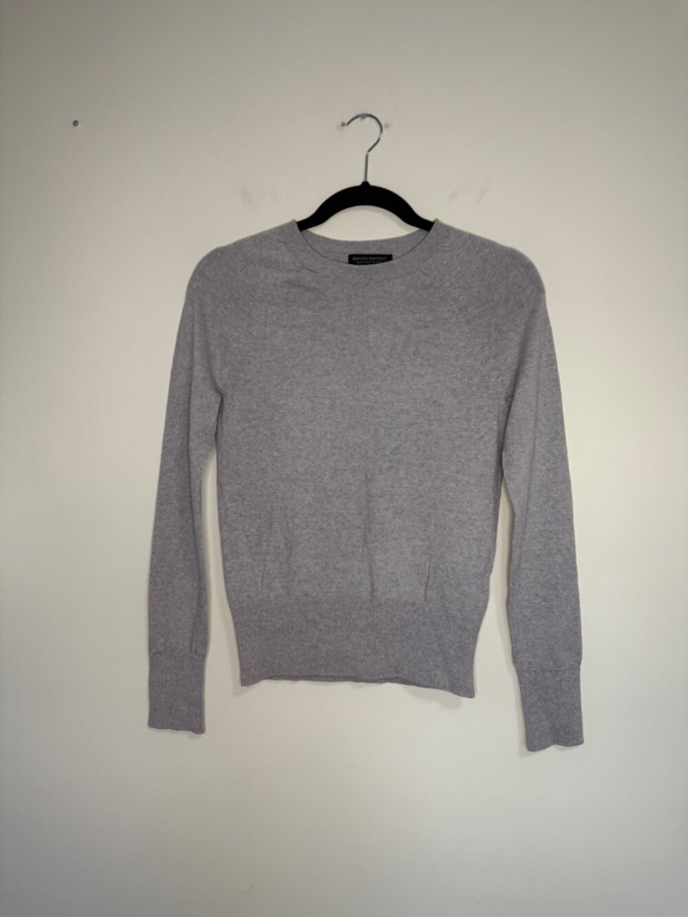 Banana Republic Merino Wool Crewneck Sweater Gray XS Womens